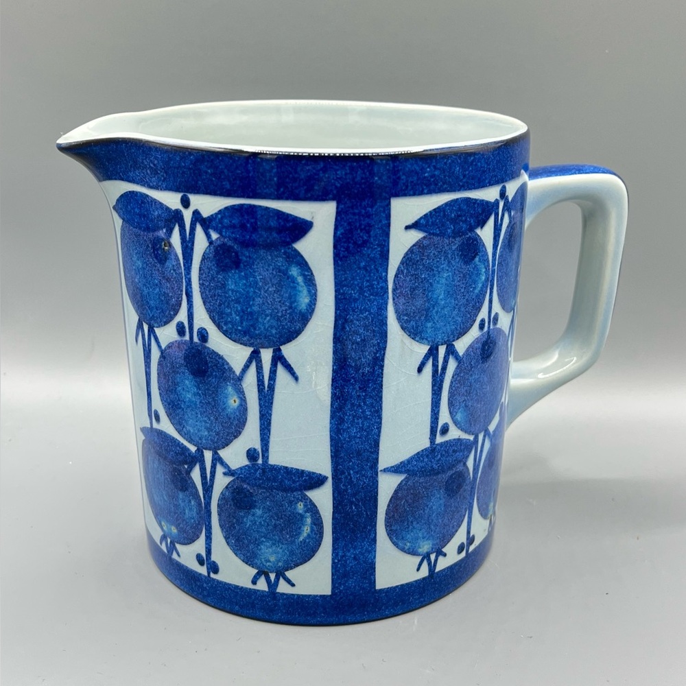 Grethe Helland Hansen 2978 Royal Copenhagen Faience Blueberries Ceramic Pitcher